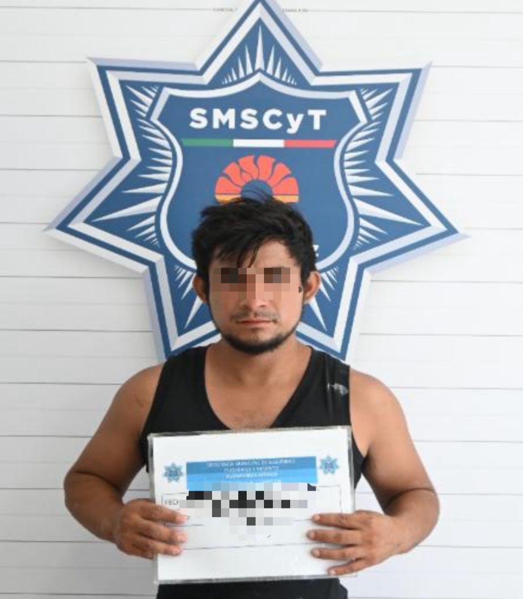 Capturan a presunto roba Oxxos en Cancún