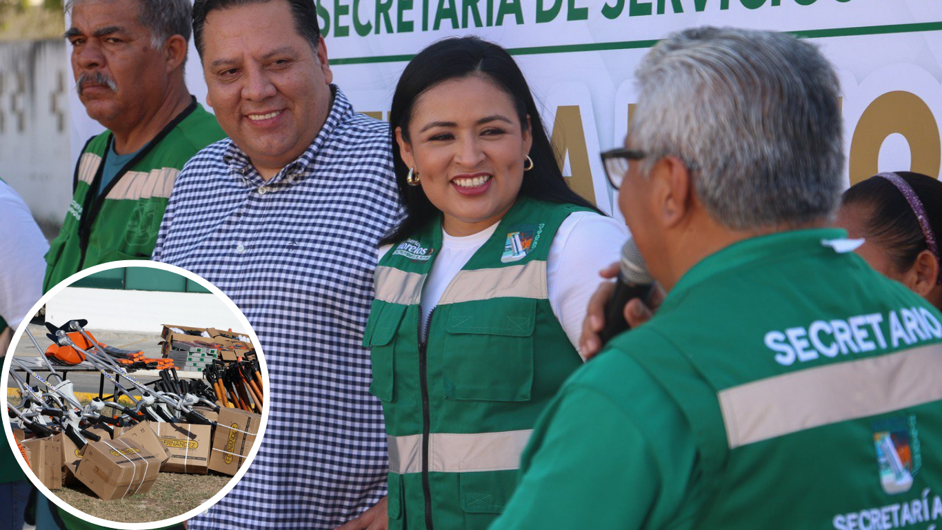 Blanca Merari equipa a Servicios Públicos en acto de justicia social