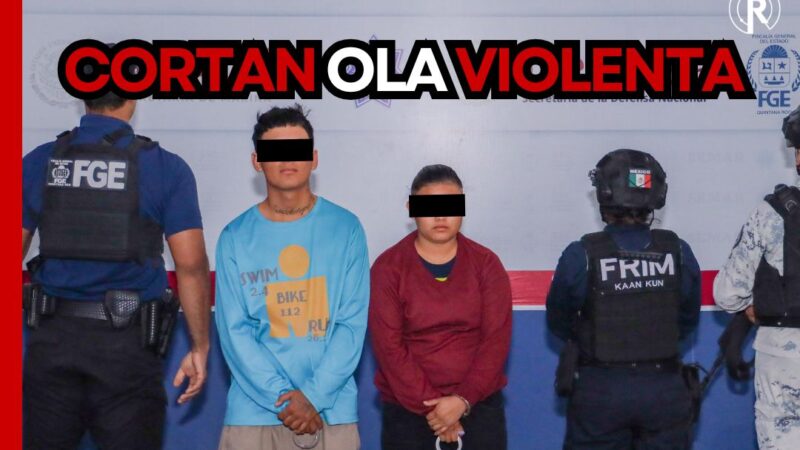 Frenan a tres en Cancún; los vinculan con 17 atracos a Oxxo