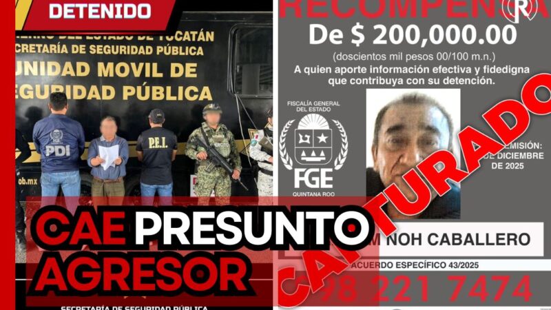 Detienen a presunto agresor por intento de feminicidio en JMM